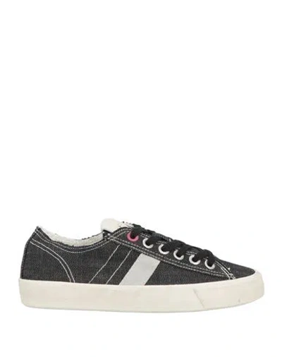 Date D. A.t. E. Woman Sneakers Black Size 6.5 Leather, Textile Fibers