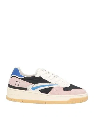 Date D. A.t. E. Woman Sneakers Black Size 6.5 Textile Fibers, Leather