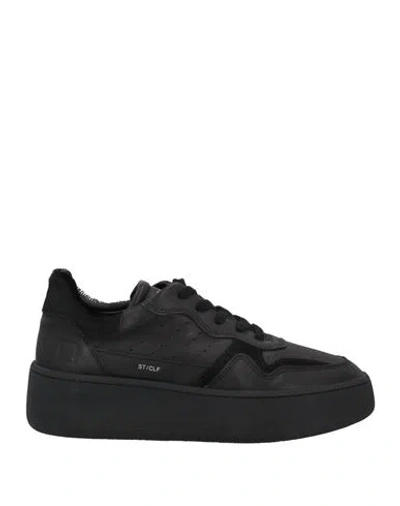 Date D. A.t. E. Woman Sneakers Black Size 8 Leather