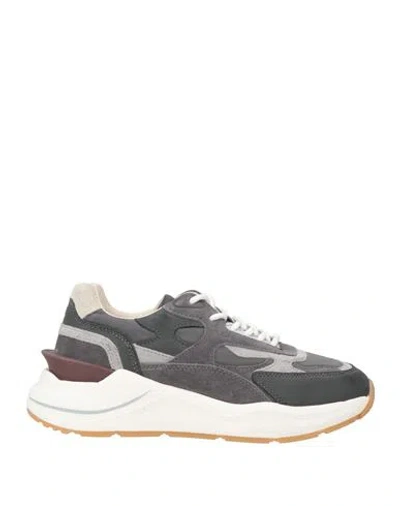 Date D. A.t. E. Woman Sneakers Charcoal Size 5.5 Leather, Textile Fibers In Multi
