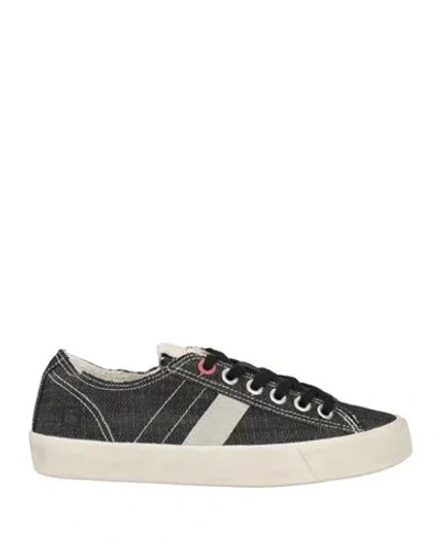 Date D. A.t. E. Woman Sneakers Charcoal Size 6.5 Leather, Textile Fibers In Gray