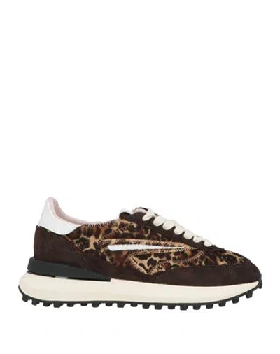 Date D. A.t. E. Woman Sneakers Dark Brown Size 9.5 Leather