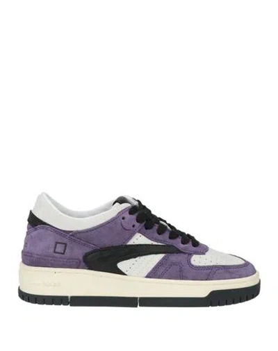 Date D. A.t. E. Woman Sneakers Dark Purple Size 6.5 Leather