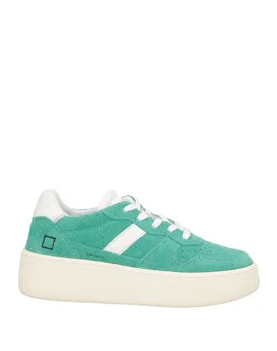 Date D. A.t. E. Woman Sneakers Emerald Green Size 6.5 Leather In Multi