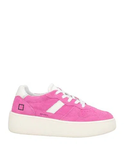 Date D. A.t. E. Woman Sneakers Fuchsia Size 6.5 Leather In Pink