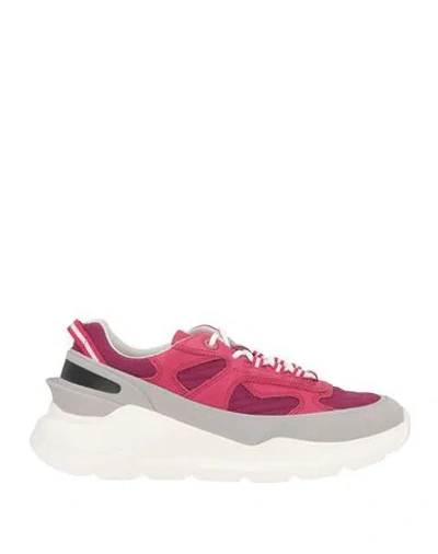 Date D. A.t. E. Woman Sneakers Fuchsia Size 7 Textile Fibers, Leather In Pink