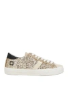 Date D. A.t. E. Woman Sneakers Gold Size 6.5 Leather, Textile Fibers