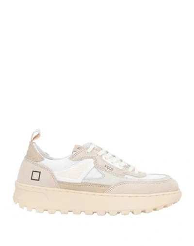 Date D. A.t. E. Woman Sneakers Ivory Size 6.5 Leather, Textile Fibers In White