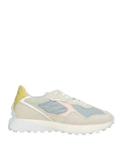 Date D. A.t. E. Woman Sneakers Light Grey Size 7 Leather, Textile Fibers In Multi