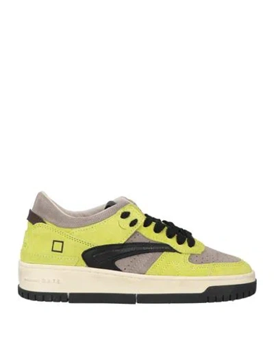 Date D. A.t. E. Woman Sneakers Lime Green Size 6.5 Leather