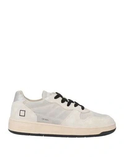 Date D. A.t. E. Woman Sneakers Off White Size 6.5 Leather, Textile Fibers
