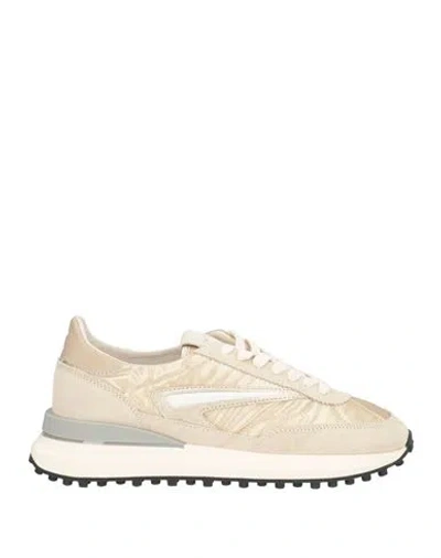 Date D. A.t. E. Woman Sneakers Off White Size 8 Leather, Textile Fibers In Neutral