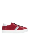 Date D. A.t. E. Woman Sneakers Red Size 5.5 Soft Leather, Textile Fibers In Red