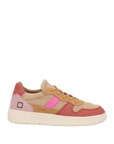 Date D. A.t. E. Woman Sneakers Sand Size 5.5 Leather In Nude