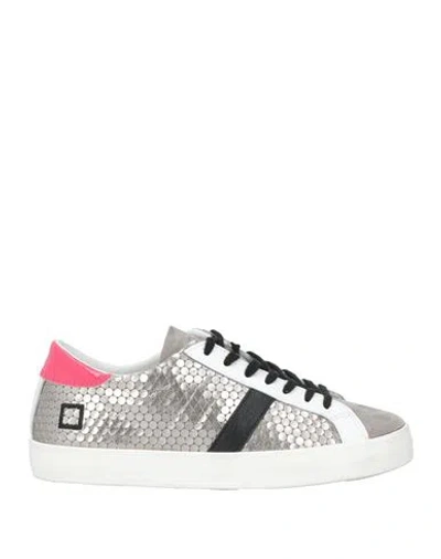 Date D. A.t. E. Woman Sneakers Silver Size 6.5 Leather