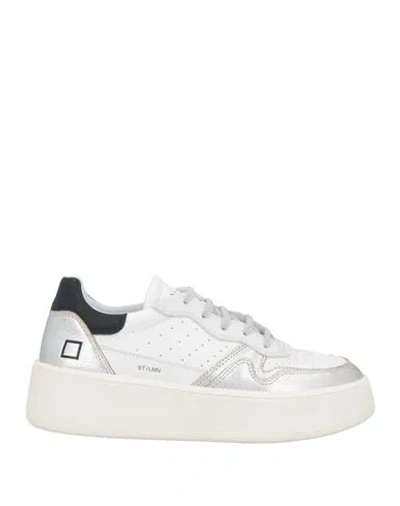 Date D. A.t. E. Woman Sneakers Silver Size 7 Leather