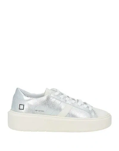 Date D. A.t. E. Woman Sneakers Silver Size 9.5 Leather