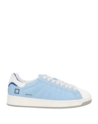 Date D. A.t. E. Woman Sneakers Sky Blue Size 6.5 Textile Fibers, Leather