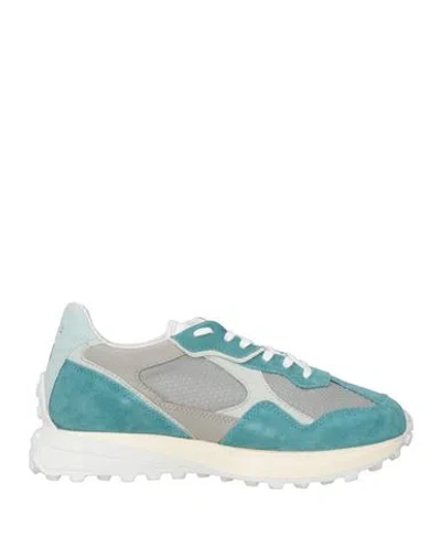 Date D. A.t. E. Woman Sneakers Turquoise Size 6.5 Leather, Textile Fibers