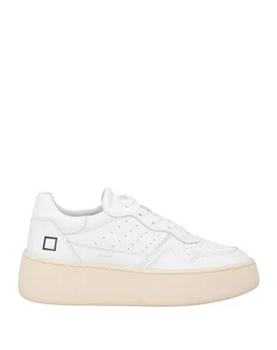 Date D. A.t. E. Woman Sneakers White Size 5.5 Calfskin