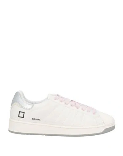 Date D. A.t. E. Woman Sneakers White Size 6.5 Textile Fibers, Leather