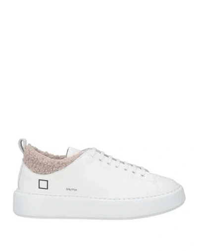 Date D. A.t. E. Woman Sneakers White Size 7 Leather, Textile Fibers
