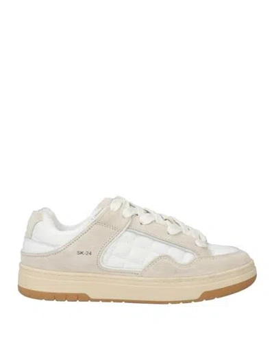 Date D. A.t. E. Woman Sneakers White Size 7 Leather, Textile Fibers