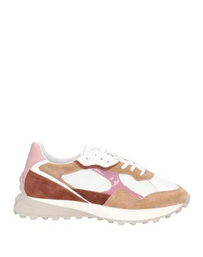 Date D. A.t. E. Woman Sneakers White Size 7 Soft Leather, Textile Fibers