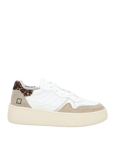 Date D. A.t. E. Woman Sneakers White Size 8.5 Leather In Bianco Neutri