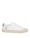 Date D. A.t. E. Woman Sneakers White Size 9.5 Soft Leather In White