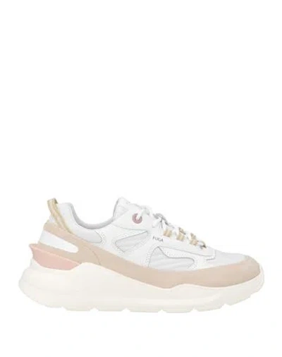 Date D. A.t. E. Woman Sneakers White Size 8 Textile Fibers, Leather
