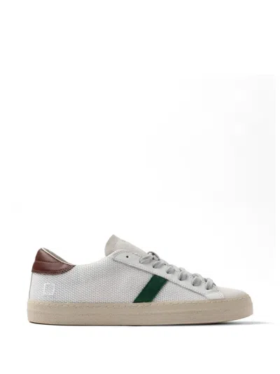 Date Embroidered-logo Suede-tongue Sneakers In Gray