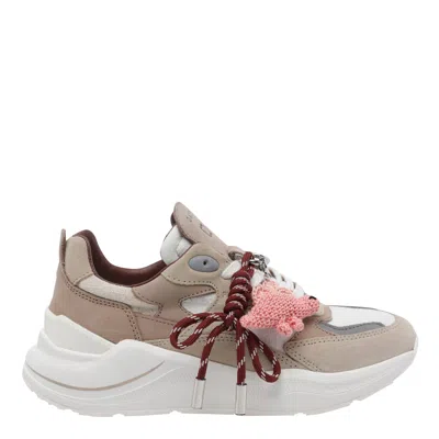 Date Fuga Linen Sneakers In Brown