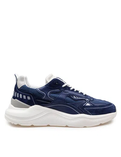 Date D.a.t.e Fuga Sneakers In Fabric And Suede Color Blue
