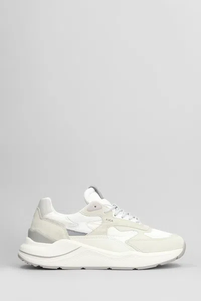 Date Fuga Trainers In White Suede And Fabric