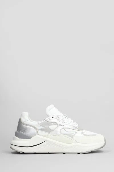 Date Fuga Sneakers In White Suede And Leather