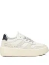 Date Glitter Heel Platform Trainers In White