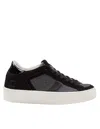 Date Hill Low Pop Sneakers In Black Suede And Fabric In Black