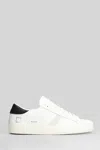 Date Hill Low Calf Sneakers In White Leather In White