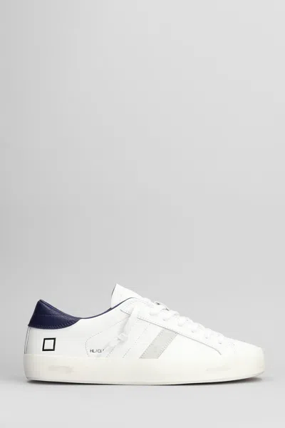 Date Hill Low Calf Sneakers In White Leather