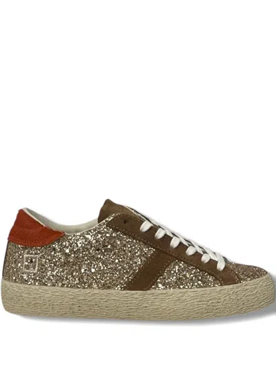 Date Hill Low Glitter Hill Trainers In Brown