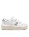 Shop Date D.a.t.e Hill Low Leather Sneakers Color White/silver