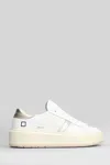 Date Hill Low Plat Sneakers In White Leather In Animal Print