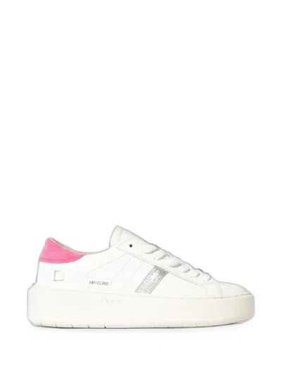 Date Hill Low Platform Leather Sneakers In White