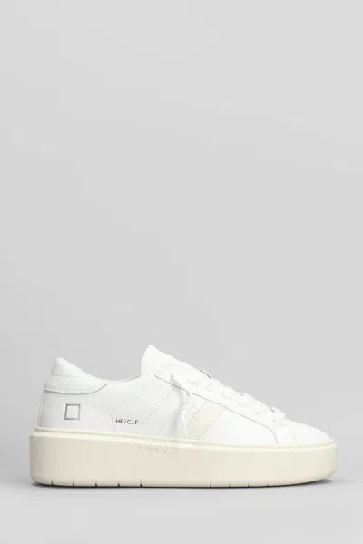 Date D.a.t.e. Hill Low Platform Sneakers In White