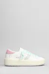 Date Hill Low Platform Sneakers In White Leather In White