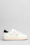Date D.a.t.e. Hill Low Platform White Leather Sneakers In White