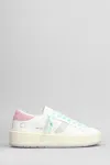 Date Hill Low Platform Sneakers In White Leather In White