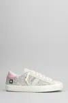 Date D.a.t.e. Hill Low Sneakers In Platinum