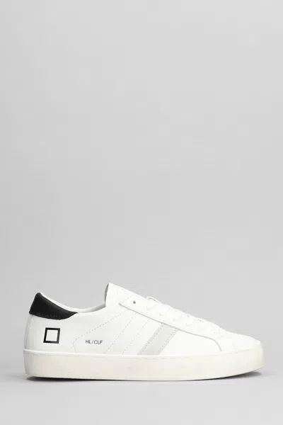 Date Hill Low Sneakers In White Leather In White-black